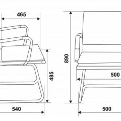 Кресло для посетителя Бюрократ CH-993-LOW-V/M01 черный в Ревде - revda.mebel24.online | фото 3