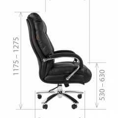 Кресло для руководителя CHAIRMAN 405 (Кожа) Черное в Ревде - revda.mebel24.online | фото 5