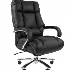 Кресло для руководителя CHAIRMAN 405 (Кожа) Черное в Ревде - revda.mebel24.online | фото 2