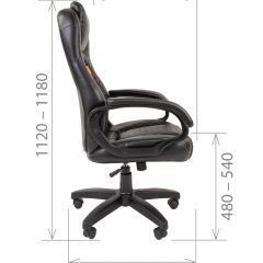 Кресло для руководителя  CHAIRMAN 432 (Экокожа черная) в Ревде - revda.mebel24.online | фото 5