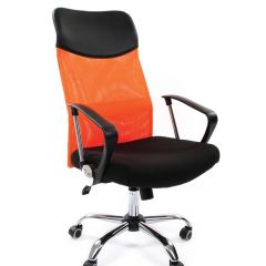 Кресло для руководителя CHAIRMAN 610 N (15-21 черный/сетка оранжевый) в Ревде - revda.mebel24.online | фото