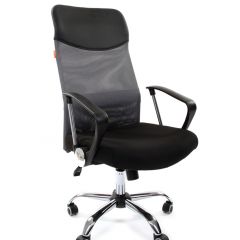 Кресло для руководителя CHAIRMAN 610 N(15-21 черный/сетка серый) в Ревде - revda.mebel24.online | фото