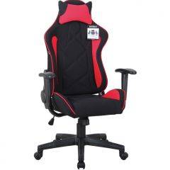 Кресло компьютерное BRABIX GT Racer GM-101 + подушка (ткань) черное/красное (531820) в Ревде - revda.mebel24.online | фото 1
