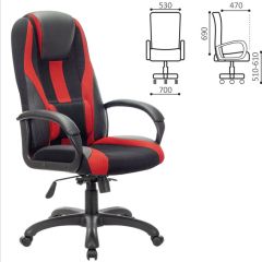 Кресло компьютерное BRABIX PREMIUM "Rapid GM-102" (экокожа/ткань, черное/красное) 532107 в Ревде - revda.mebel24.online | фото 2