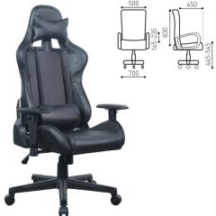 Кресло компьютерное BRABIX "GT Carbon GM-115" (две подушки, экокожа, черное) 531932 в Ревде - revda.mebel24.online | фото 5