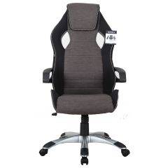 Кресло компьютерное BRABIX Techno GM-002 (ткань) черное/серое, вставки белые (531815) в Ревде - revda.mebel24.online | фото 3
