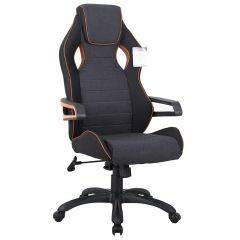 Кресло компьютерное BRABIX Techno Pro GM-003 (ткань черное/серое, вставки оранжевые) 531813 в Ревде - revda.mebel24.online | фото 1