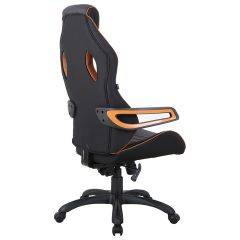 Кресло компьютерное BRABIX Techno Pro GM-003 (ткань черное/серое, вставки оранжевые) 531813 в Ревде - revda.mebel24.online | фото 6