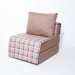 Кресло-кровать бескаркасное Харви (коричневый-квадро беж) в Ревде - revda.mebel24.online | фото 1