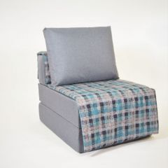 Кресло-кровать бескаркасное Харви (серый-квадро азур) в Ревде - revda.mebel24.online | фото 1