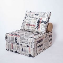 Кресло-кровать-пуф бескаркасное Прайм (Газета) в Ревде - revda.mebel24.online | фото