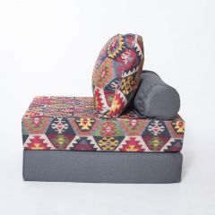 Кресло-кровать-пуф бескаркасное Прайм (мехико серый-графит) в Ревде - revda.mebel24.online | фото
