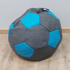 Кресло-мешок Мяч S (Savana Grey-Neo Azure) в Ревде - revda.mebel24.online | фото