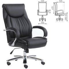 Кресло офисное BRABIX "Advance EX-575" (хром/экокожа/черное) 531825 в Ревде - revda.mebel24.online | фото 1