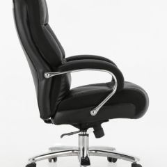 Кресло офисное BRABIX PREMIUM "Bomer HD-007" (рециклированная кожа, хром, черное) 531939 в Ревде - revda.mebel24.online | фото 3