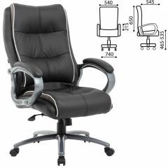 Кресло офисное BRABIX PREMIUM "Strong HD-009" (экокожа черная, ткань серая) 531945 в Ревде - revda.mebel24.online | фото 2