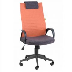 Кресло Квест HOME (Ткань КФ-28/КФ-13) оранжевый-сливовый в Ревде - revda.mebel24.online | фото