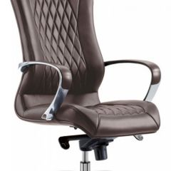 Кресло руководителя Бюрократ _AURA/BROWN коричневый в Ревде - revda.mebel24.online | фото