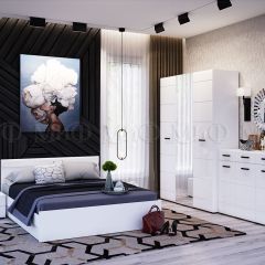 НЭНСИ NEW Кровать 1,4 м с ПМ (Белый глянец холодный/Белый) в Ревде - revda.mebel24.online | фото 2