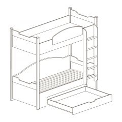 Кровать 2-х ярусная №421 Прованс в Ревде - revda.mebel24.online | фото 2