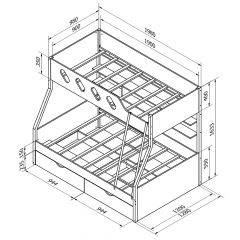 Кровать двухъярусная ДЕЛЬТА-20.02 в Ревде - revda.mebel24.online | фото 5
