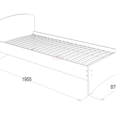 Кровать-2 одинарная (900*1900) в Ревде - revda.mebel24.online | фото 2