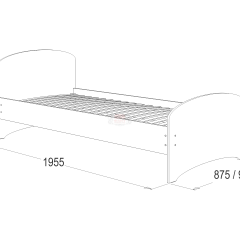 Кровать-4 одинарная (900*1900) в Ревде - revda.mebel24.online | фото 2