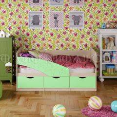 Кровать Бабочки (Салатовый матовый) 1600 в Ревде - revda.mebel24.online | фото 1