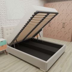 Кровать Брауни интерьерная +основание/ПМ/бельевое дно (120х200) в Ревде - revda.mebel24.online | фото 3