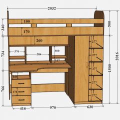 Кровать-чердак Аракс в Ревде - revda.mebel24.online | фото 4