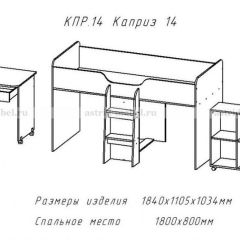 КАПРИЗ-14 Кровать 800 двухъярусная без рисунка в Ревде - revda.mebel24.online | фото 2