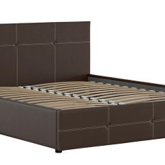 Кровать двойная Синди 160 + ортопед + ПМ + дно (арт. Марика 468 к/з (шоколад)) в Ревде - revda.mebel24.online | фото 2