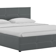 Кровать двойная Синди 160 + ортопед + ПМ + дно (арт. Марика 485 к/з (серый)) в Ревде - revda.mebel24.online | фото