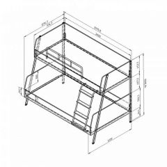 Кровать двухъярусная Дельта Лофт-20.02.04 Белый в Ревде - revda.mebel24.online | фото 2