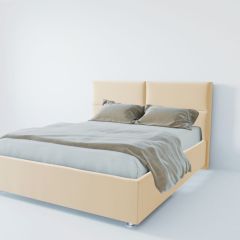 Кровать Корсика с ПМ 1400 (экокожа бежевая) в Ревде - revda.mebel24.online | фото 3