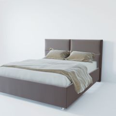 Кровать Корсика с ПМ 1400 (велюр темно-серый) в Ревде - revda.mebel24.online | фото 2
