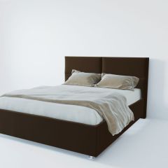 Кровать Корсика с ПМ 1600 (экокожа коричневая) в Ревде - revda.mebel24.online | фото 2