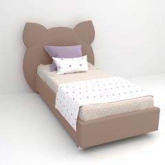 Кровать Котя с ортопедическим основанием 1200 (велюр серый) в Ревде - revda.mebel24.online | фото
