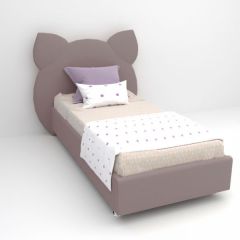 Кровать Котя с ортопедическим основанием 800 (велюр темный-серый) в Ревде - revda.mebel24.online | фото