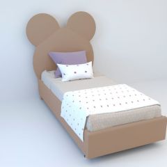 Кровать Маус с ортопедическим основанием 800 (велюр серый) в Ревде - revda.mebel24.online | фото