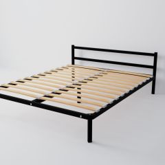 Кровать Мета с ортопедическим основанием 1200 (черный) в Ревде - revda.mebel24.online | фото 2