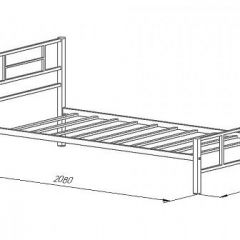 Кровать металлическая "Кадис 900х1900" Слоновая кость в Ревде - revda.mebel24.online | фото 2