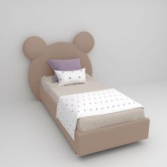 Кровать Миша с ортопедическим основанием 800 (велюр серый) в Ревде - revda.mebel24.online | фото