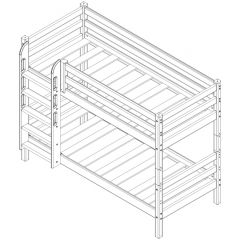 Кровать низкая с прямой лестницей Соня (Вариант 11) в Ревде - revda.mebel24.online | фото 4