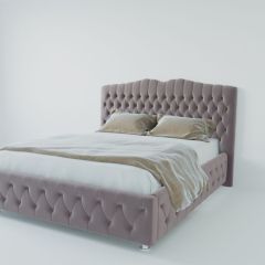 Кровать Нягань с ПМ 1400 (велюр темно-серый) в Ревде - revda.mebel24.online | фото