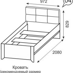 Кровать одинарная 900 Твист 04 в Ревде - revda.mebel24.online | фото 1
