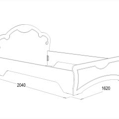 Кровать Ольга-10 МДФ (1400) без основания в Ревде - revda.mebel24.online | фото 2