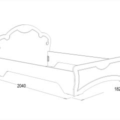 Кровать Ольга-10 МДФ (1600) без основания в Ревде - revda.mebel24.online | фото 2