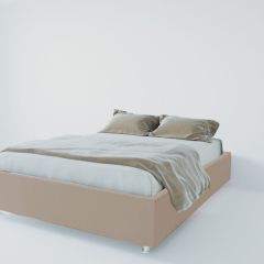 Кровать Подиум с ПМ 1200 (велюр серый) в Ревде - revda.mebel24.online | фото 1