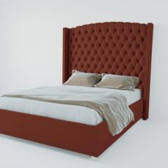 Кровать Берлин ЛЮКС без основания 1200 (велюр бордо) в Ревде - revda.mebel24.online | фото